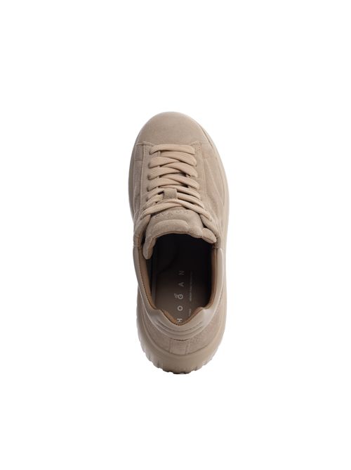 Sneakers H-Stripes in suede Beige HOGAN | HXW6450FC6T PJQC023